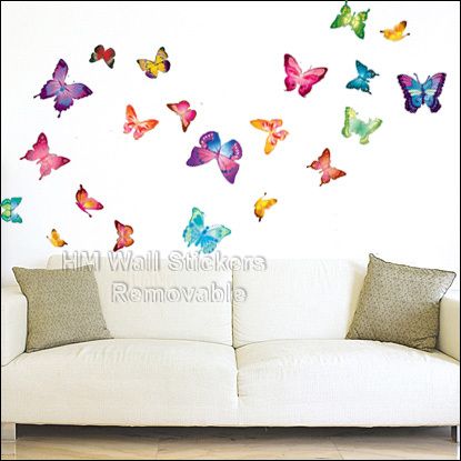 Butterfly Removable WALL DECAL STICKERS  