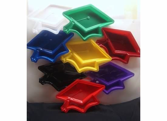   LOT of 6 GRADUATION Cap TRAYS Class of 2012 Party Snack Dish  