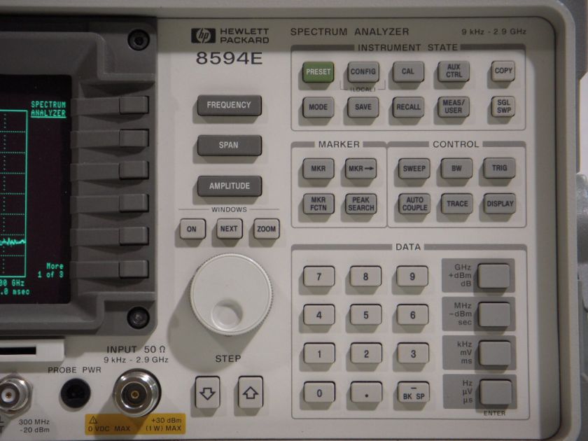 Agilent / HP 8594E Spectrum Analyzer with Opt 041, 101, 105 + Warranty 