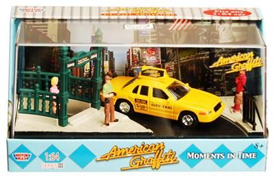   AMERICAN GRAFFITI Moments In Time DIORAMA Times Square Ford Taxi NEW