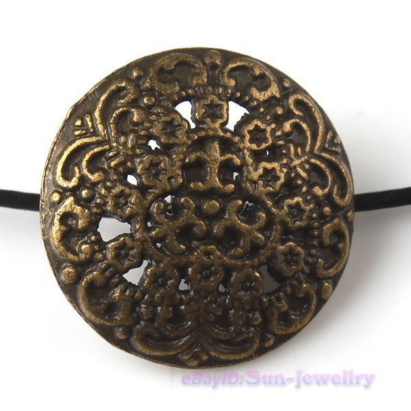   Antique Bronze Flower Button Fit Sew on Coat/clothes/pants 17mm 160480