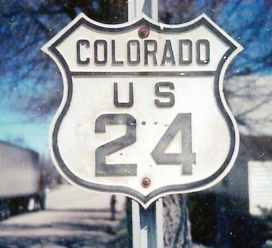 Before bright reflective squares on flat aluminum, signs were on heavy 