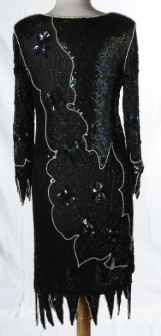 Amazing Vintage Beaded Dynasty Evening Dress Golden Girls Occasion 