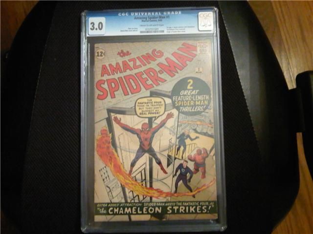 Amazing Spiderman 1 CGC 3.0 Universal O/W Pages  