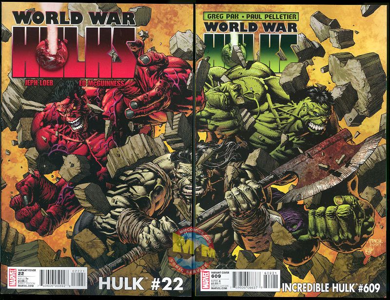  Hulk #609 125 Finch Variant Set. Both are 125 Finch Variants 