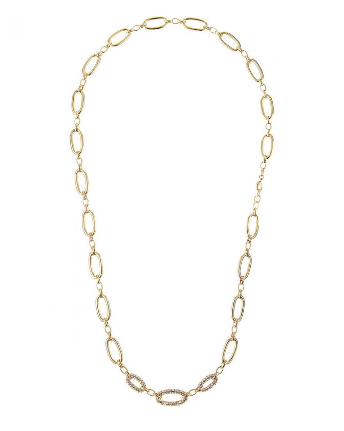 Lee Angel Pave Link Chain Necklace  