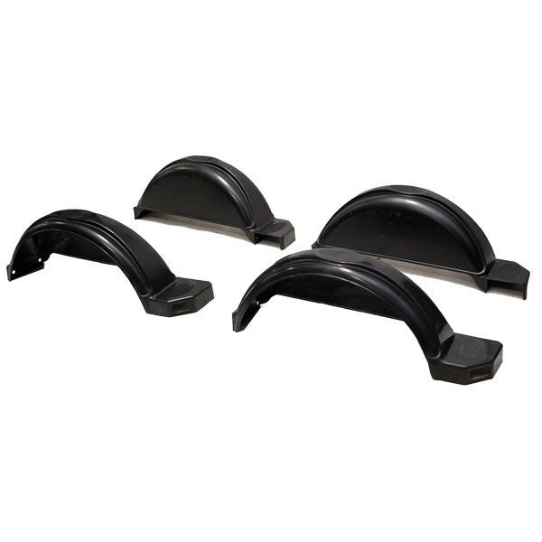 BLACK TANDEM AXLE BOAT TRAILER FENDERS (SET OF 4)  