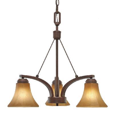   Fixture, Rubbed Bronze, Chiseled Antique Glass 844375004429  