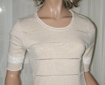 GEIGER Austria   2 pc beige lace top & skirt   Sz 38/8  