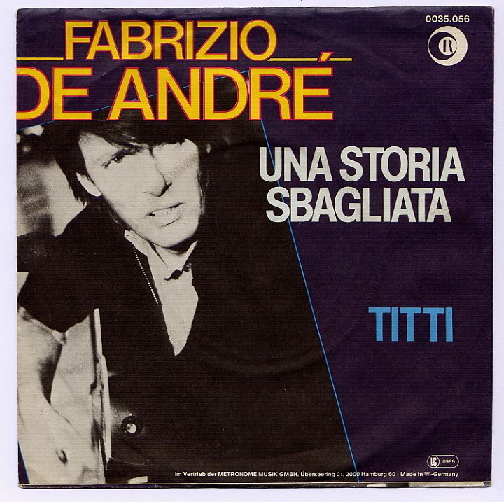 FABRIZIO DE ANDRE / UNA STORIA SBAGLIATA   TITTI / 7  