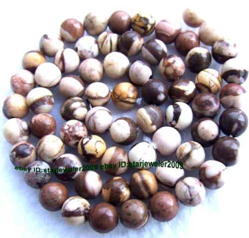 Zebra Jasper 6mm Round Gemstone Beads 15  