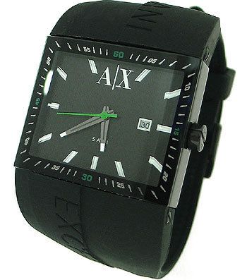 ARMANI EXCHANGE SILICONE DATE 50M MENS WATCH AX1128  