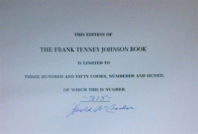 Frank Tenney Johnson Western Art Book with original Glenna Goodacre 