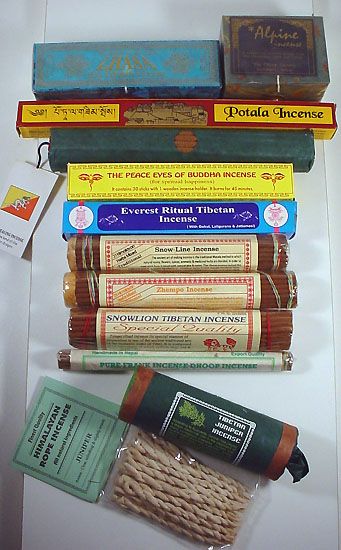 Himalayan aromas ~ TIBETAN INCENSE ~ 12 natural blends  