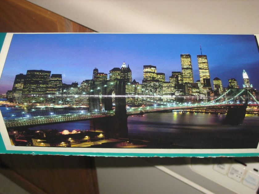 Twin Towers, New York City, Manhattan Night Skyline Wall Mural, NIB 8 