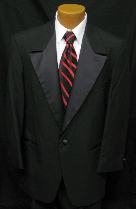 Black After Six 1 Btn Peak Tuxedo Jacket Mens All Sizes  