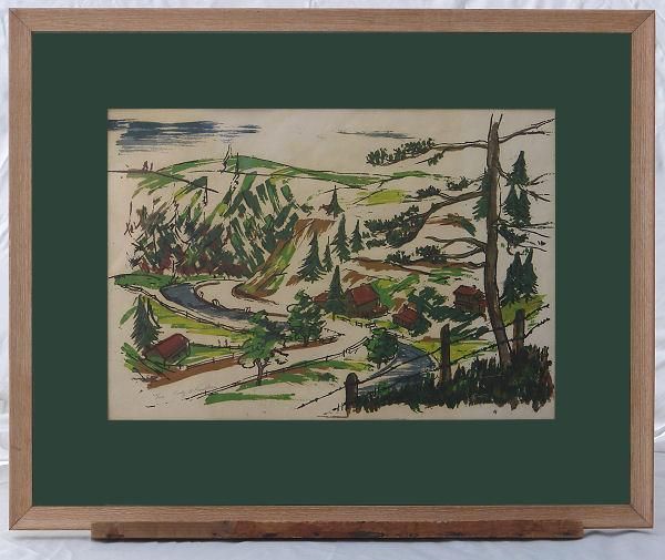 Kady Faulkner (1901 1977) serigraph ~ Evergreen CO 1951  