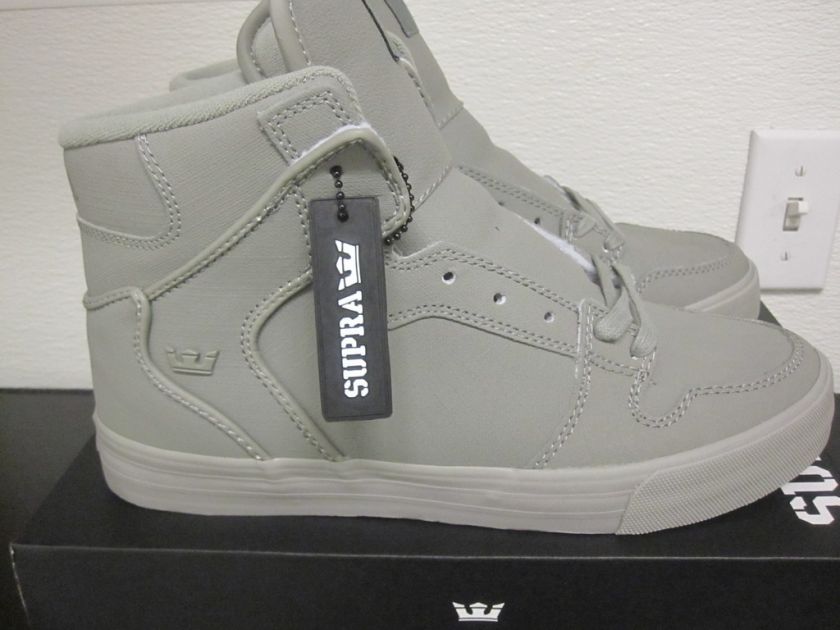 Supra Vaider Grey Gunny Tuf sz 8 13 BNIB $130  