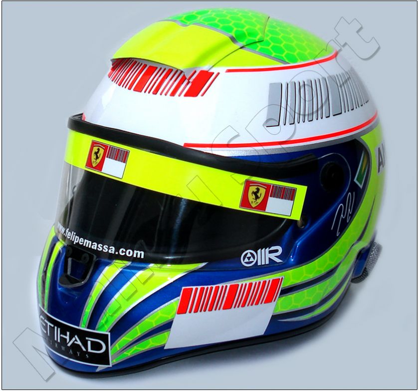 FELIPE MASSA 2008 F1 FRENCH GP REPLICA HELMET SCALE 11  