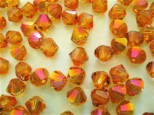 12 Astral Pink Swarovski Crystal Beads Bicone 5328 6mm  