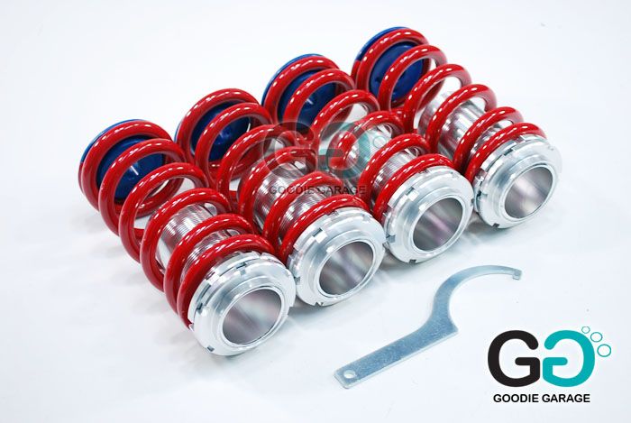 RED RACING ADJUSTABLE SUSPENSION COILOVER SLEEVES EG EK  