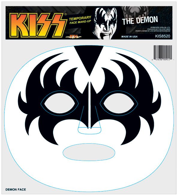 KISS HALLOWEEN COSTUME TEMPORARY MAKE UP   GENE SIMMONS  