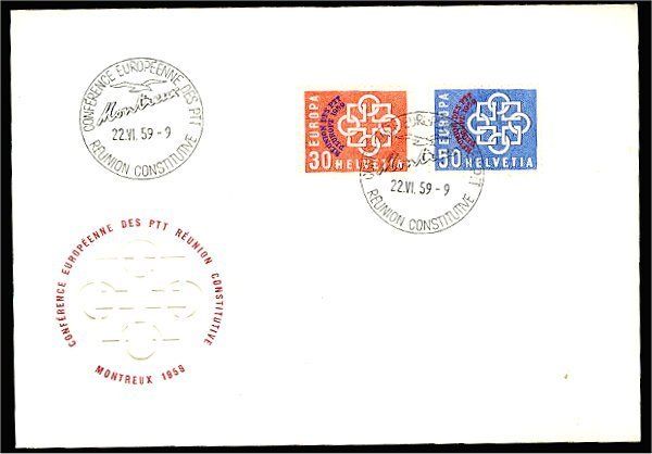 SWITZERLAND, Montreux PTT CONFERENCE 1959, FDC  