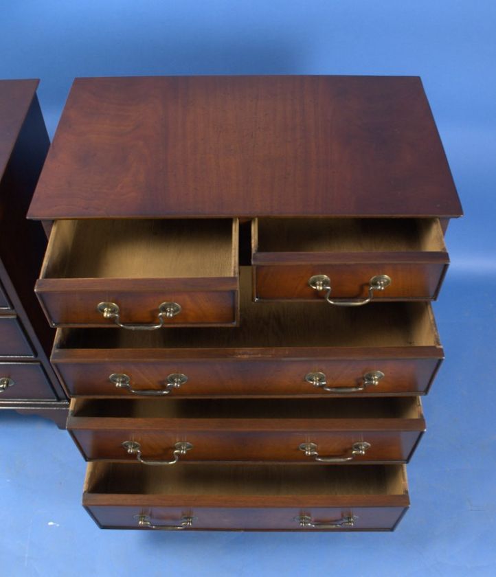 Pair of English Mahogany Bachelors Bedside Chests  