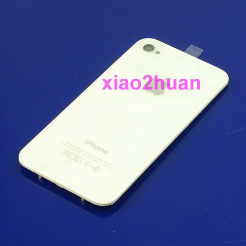 White Back Battery Cover Door Rear Glass Frame Housing For iphone 4G 