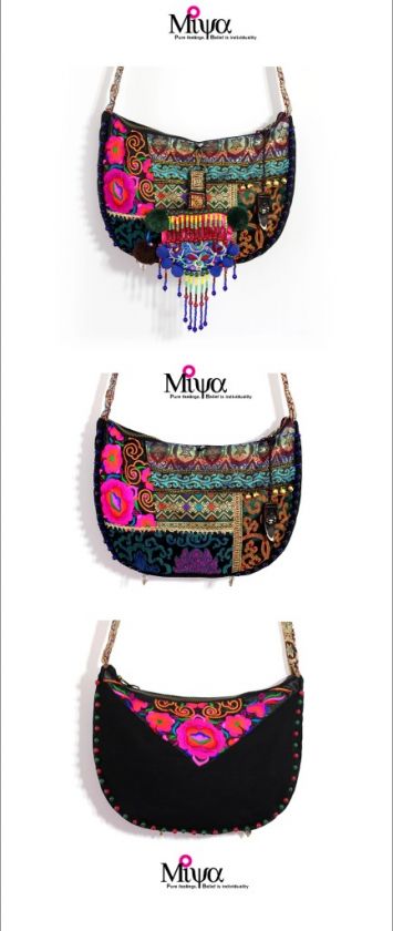    03 Ethnic Indian style embroidery Shoulder Messenger Bag Handbag New