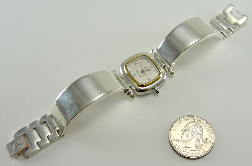 Ecclissi Sterling Silver Womens Watch Bracelet Band Gold Vermeil 