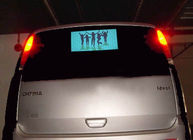SC01 Sound Activated Car Stickers/equalized/EL light  