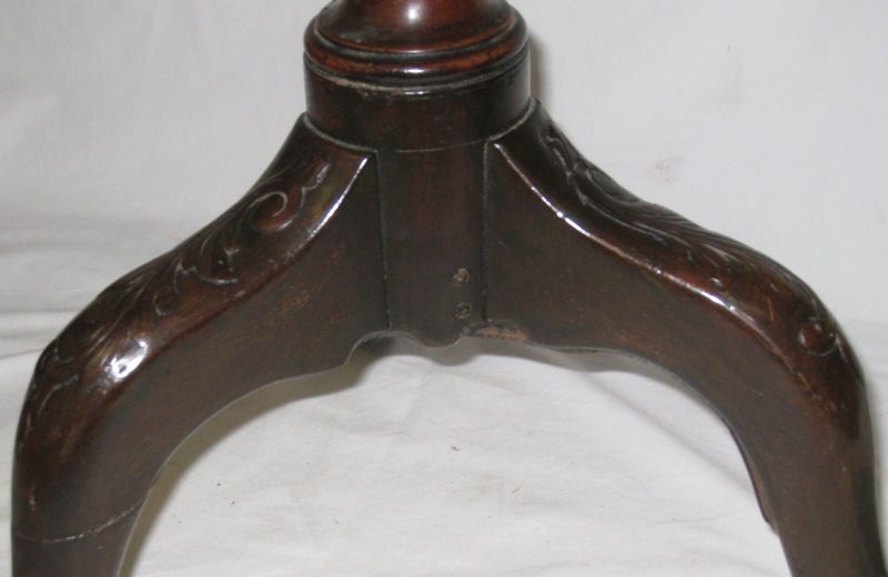 Antique Mahogany Tilt Top Pedestal Tripod Table  