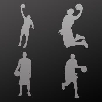 Decal Sticker Basketball Player Car Window ZEZZ3  