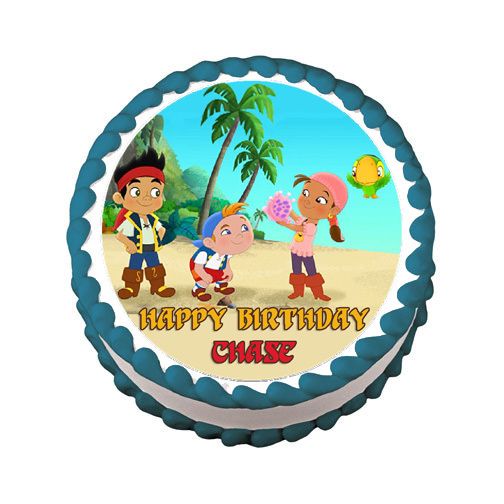 JAKE AND THE NEVERLAND PIRATE Edible Cake Topper Party  