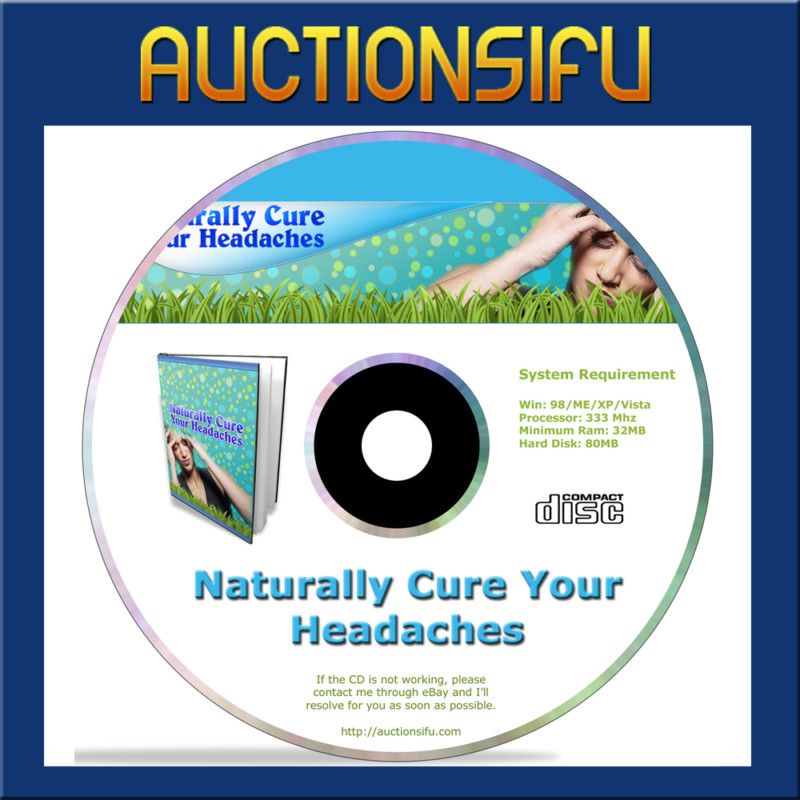 MIGRAINE HEADACHE RELIEF NATURAL CURE TREAMENT EBOOK CD  