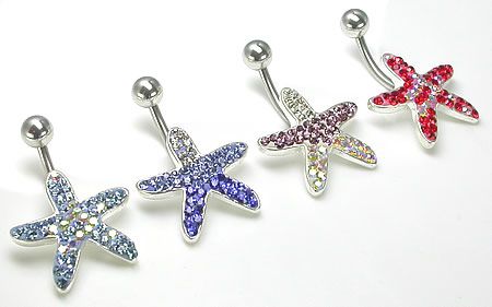 starfish crystal evolution navel rings