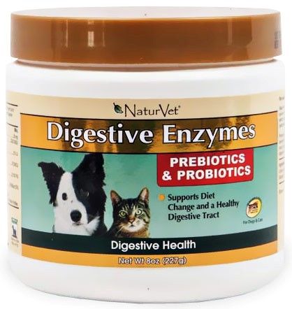 NaturVet Digestive Enzymes & Probiotics 8 oz  