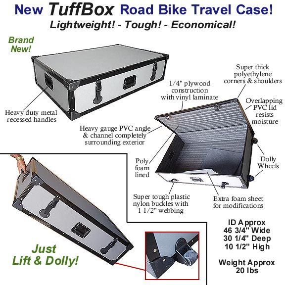 TUFFBOX CASE for ROAD BIKE BICYCLE MOUNTAIN BIKE Large  