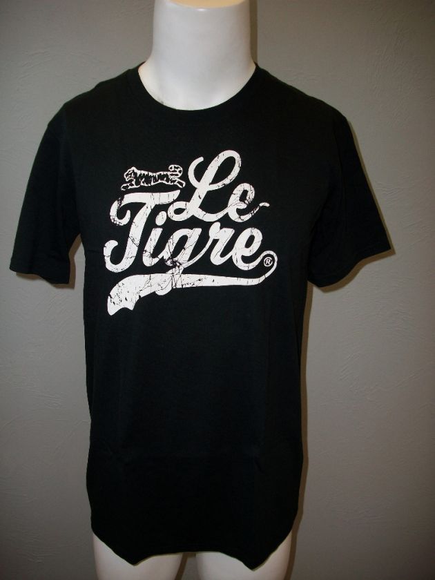 LE TIGRE Mens Black B BALL TEE Size L  