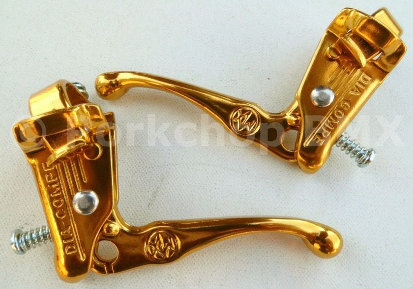 Dia Compe Tech 3 old school BMX Brake Lever Set GOLD  