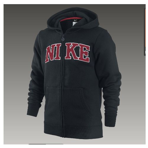 New Nike Classic Fleece Full Zip Hoody Black Jr (Boys)  