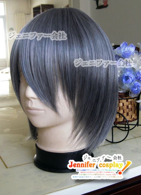 Black Butler Ciel Cosplay Wig Costume Dark Gray  