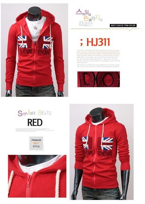 HOODIE SWEATSHIRT JACKET UK FLAG LONDON PRINT FLEECE INSIDE 1487 