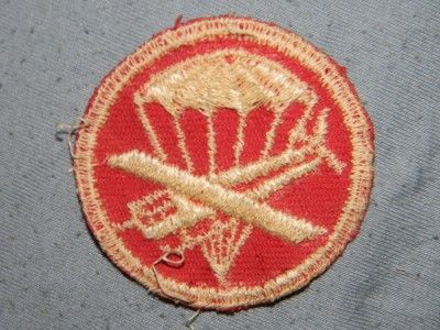 PATCH WW2 US ARMY AIRBORNE PARAGLIDDER ARTILLERY TWILL CAP SIZE 