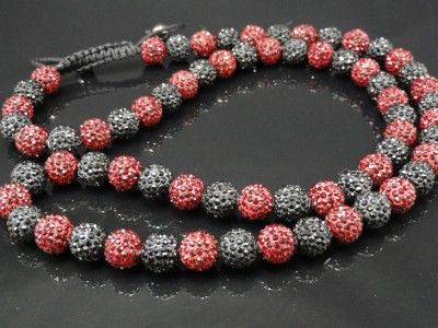 Mens Blue & White/Red & Black/Green & White Swarovski Crystal Chain 