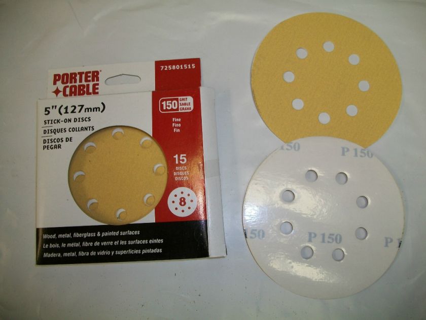 HOLE Stick On Sanding Discs 15 pk 150 Grit PC  