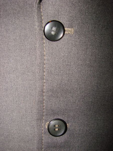 Vtg 70s Gray ENGLAND TAILORED SUIT 38 Button Up Pants  