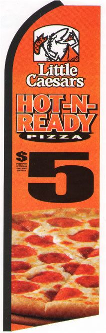 LITTLE CAESARS $5 PIZZA Swooper Flag Kit  