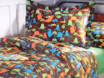 DINOSAURS BOYS TWIN SIZE COMFORTER BEDDING SET++GIFT NEW  